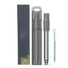 Telescopic Reusable Straw 304 Stainless Steel Metal Straw With Cleaning Brush Portable Drinking Straw Set For Travel With Case