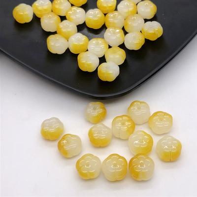 8mm Lantern Fashion 50Pcs Handmade Beaded Materials Beads Bracelet Necklace Decoration Hair Ornaments DIY Jewelry Accessories Pumpkin  Accessories
