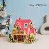 Paper Cardboard 3D Puzzle Kindergarten Children's Handmade Three-dimensional House Villa Model Early Educational Toys
