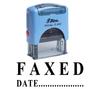 FAXED WITH DATE Self Inking Rubber Stamp Office Stationary Custom Shiny