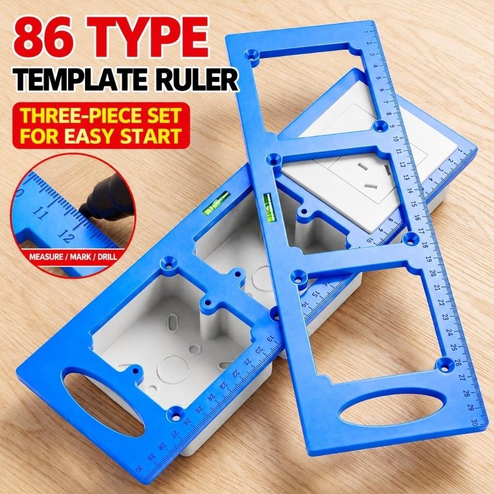 ABS 86 Switch Box Opening Jig With Level Electrical Socket Hole Position Tool for Electrician