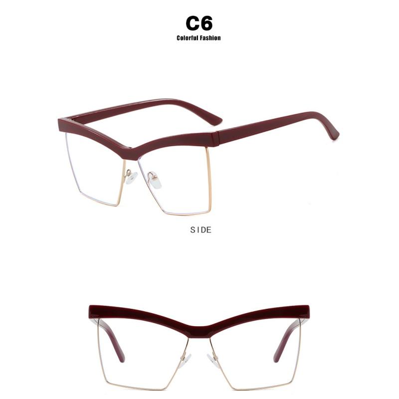 Women's glasses, cat's eye large-frame square glasses.