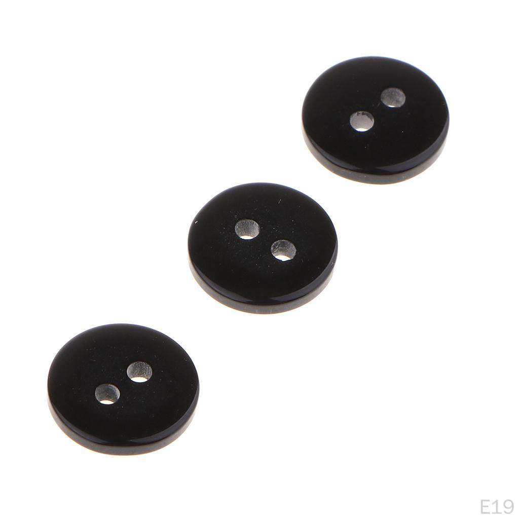 100 Bottoni Piatto in Resina a 2 Fori da 1 Cm per Artigianato