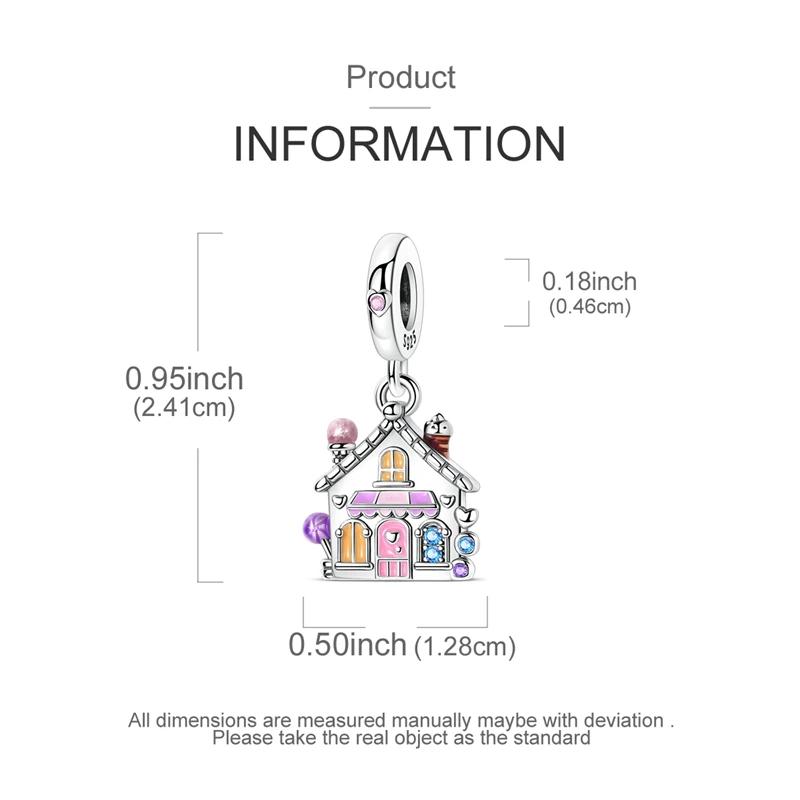 Charms Platadreamy And Colorful Candy House Beads Fit Originalbracelets Charms For Women Jewelry Diy Making Gifts