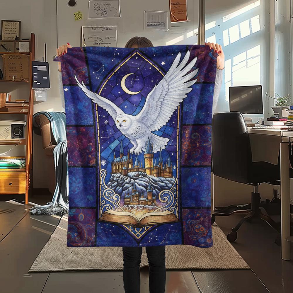 1Pc Cartoon Print Flannel Blanket, High Quality Comfortable for All Seasons, Home Decor, Warmth and Comfort, Perfect for Christmas Birthday Gift