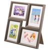 HAKUBA Chululu Photo Frame P02 Frame Brown Size Compatible Wooden Frame Uses Unbreakable PS Board Comes with Stand and Hanging Cord 4-Sided