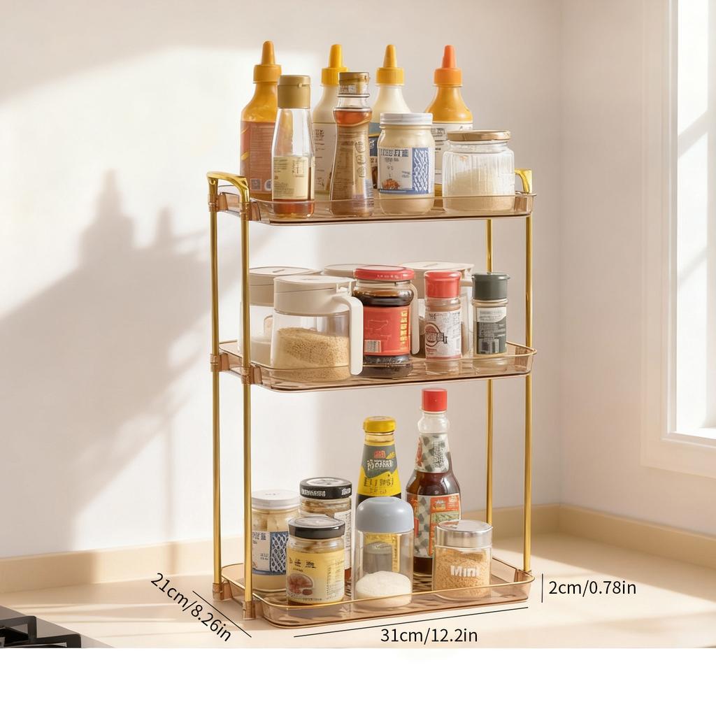  2/3 Tiers Kitchen Countertop Organizer Plastic Storage Rack Large Capacity Drying Cup Holder Tea Coffee Mug Shelf