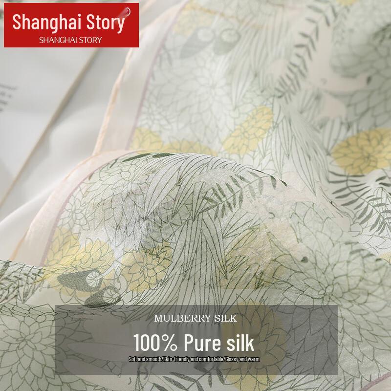 Shanghai Story 100% Mulberry Silk Printed Scarf