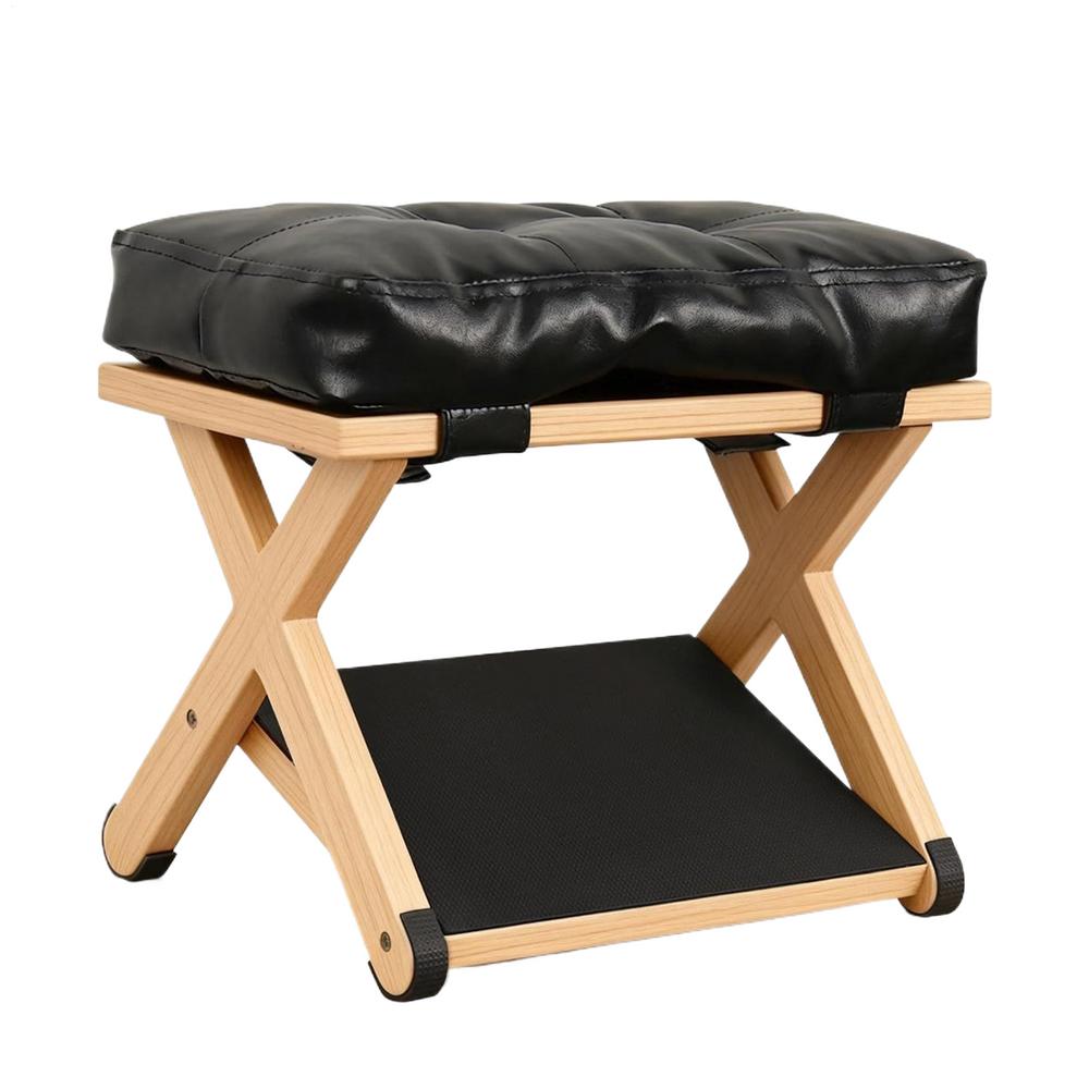 Under Desk Footrest Wooden Double-Layer Non-Slip Ergonomic Under Desk Office Footrest for Home Dorm Office Apartment Study