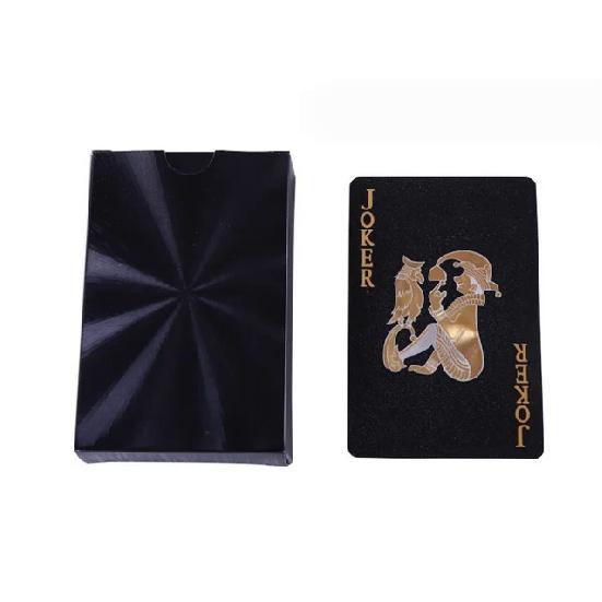 Black Gold Playing Card Poker Game Deck Blue Red Poker Suit Plastic Magic Waterproof Deck Of Card Gift Collection