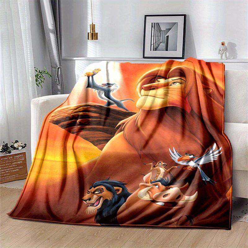 

1pc The Lion King Print Blanket, Cute Cartoon Design, Living Room Home Decoration Sofa Travel Soft and Cozy 130cmx150cm
