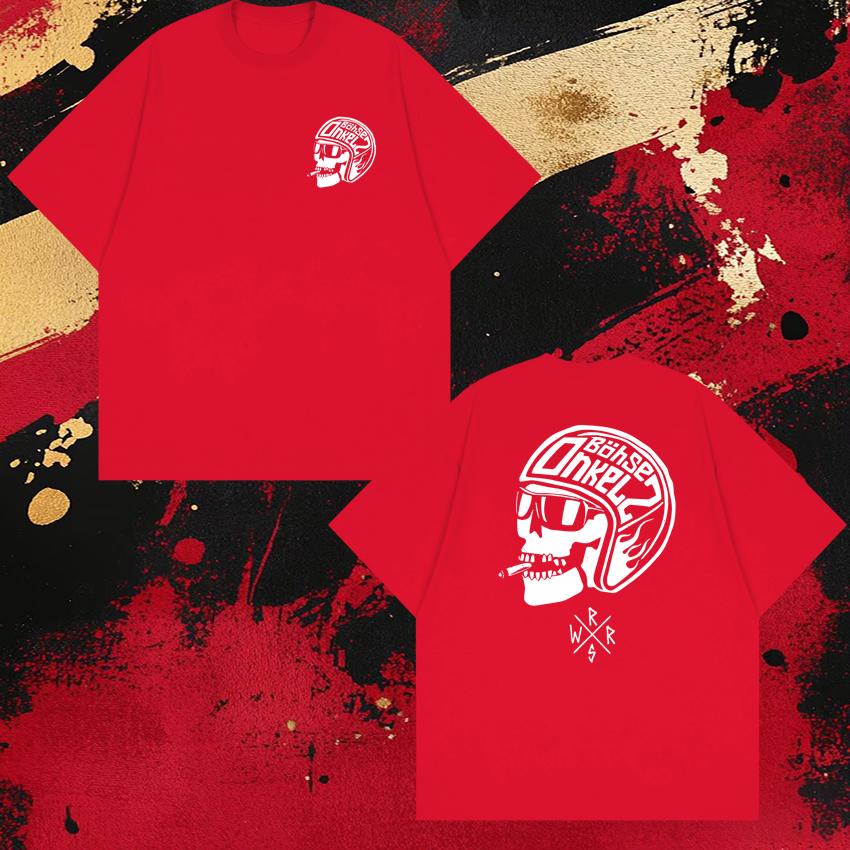 Rock Band Böhse Onkelz Helmet Tour 2026 Print T Shirts Unisex WOMEN Vintage Hip Hop Streetwear Unisex Cotton Short Sleeve Tshirts