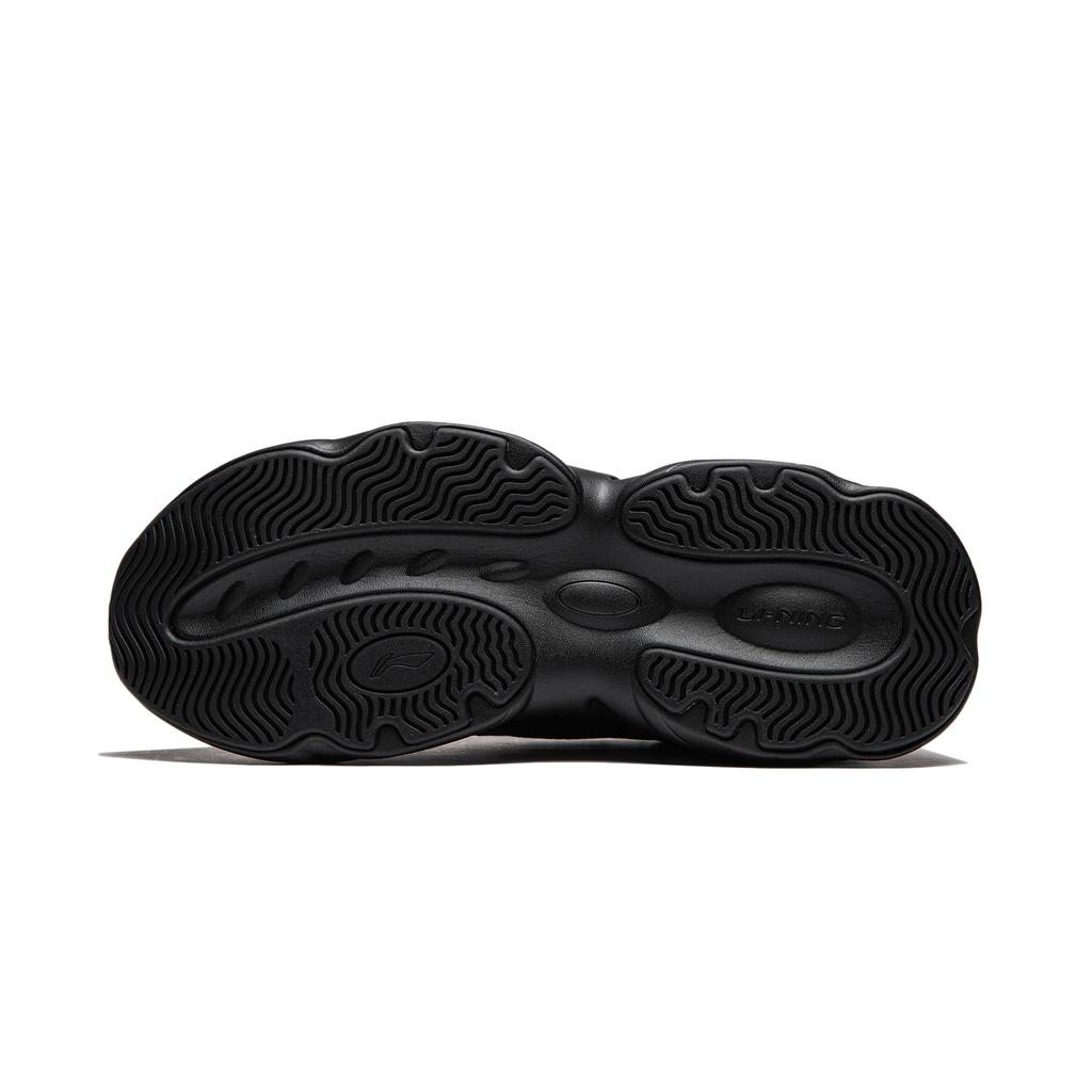 Li Ning Nai Ye 2.0 Comfortable Versatile Thick Sole Height Increasing Non-Slip Wear-Resistant Low-Top Casual Shoes Women sneaker Black AGCU250-3