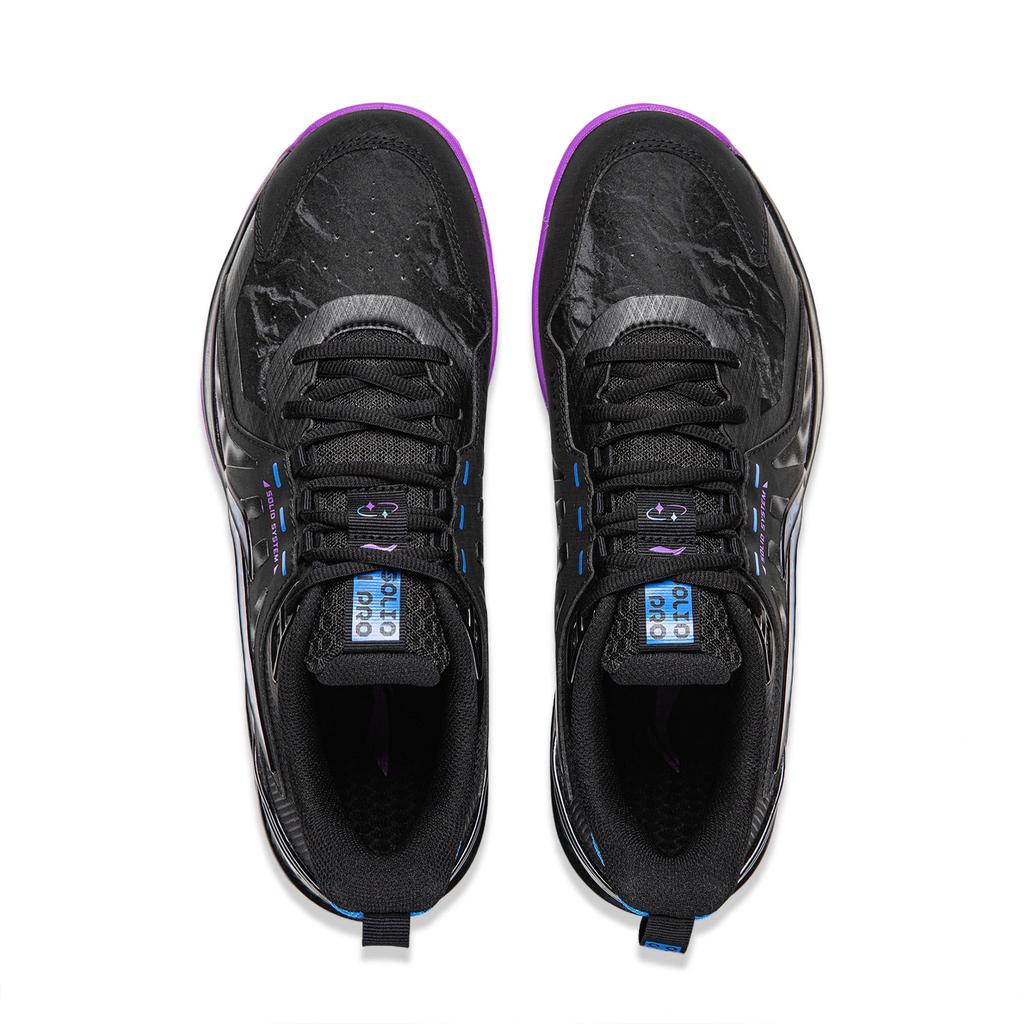 Li-Ning Badminton Shoes Unisex Low-top Black/Fluorescent Grape Purple