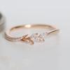 Lindon Classic Copper Alloy Zircon Ring Ladies Jewelry Wedding Promise Party Gift