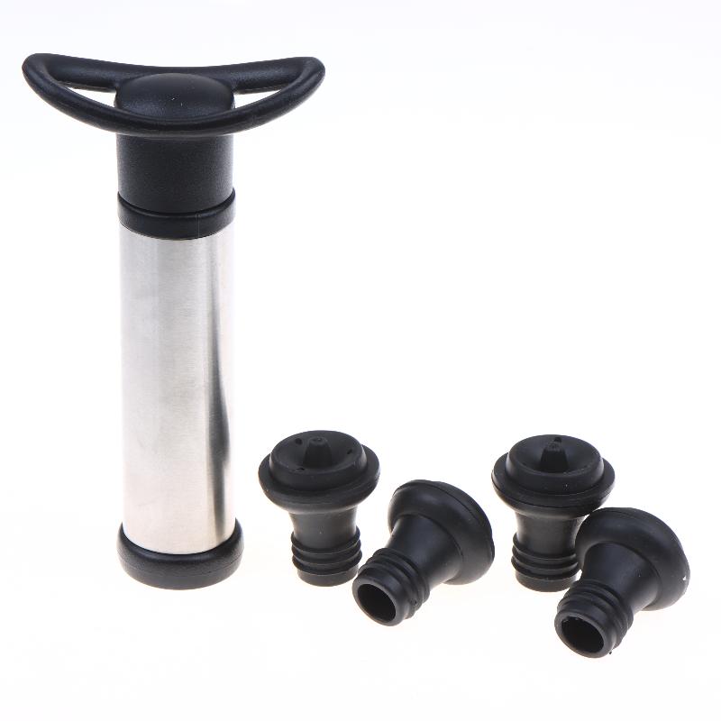 Vacuum Pump Preserver Wine Saver Set Vacuum Wine Stoppers For White / Beer Wine Zinc Alloy Keep Wine Fresh
