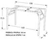 Folding frame for desk or table NY-A024 - 156x76 , aluminum