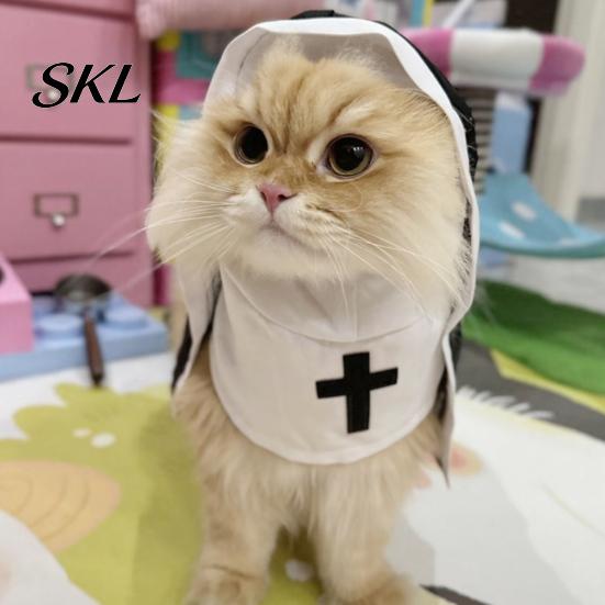 Comfortable Pet Costume Cat Nun Costume, Cute Outfit, Cosplay Clothes, Skin-friendly Clothing Fun Party Outfit for Small Medium Dogs Cats