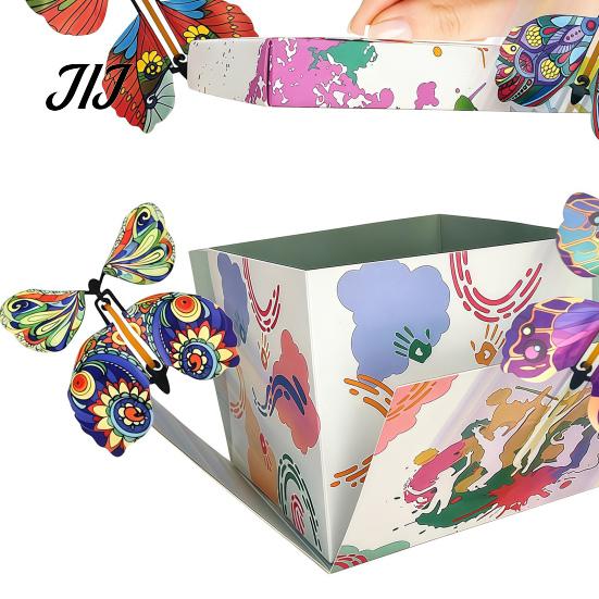 Easy Assembly Gift Box Butterfly Explosion Box, DIY Surprise Exploding Present Holder with 4 Memory Making for Anniversary Flying Butterflies