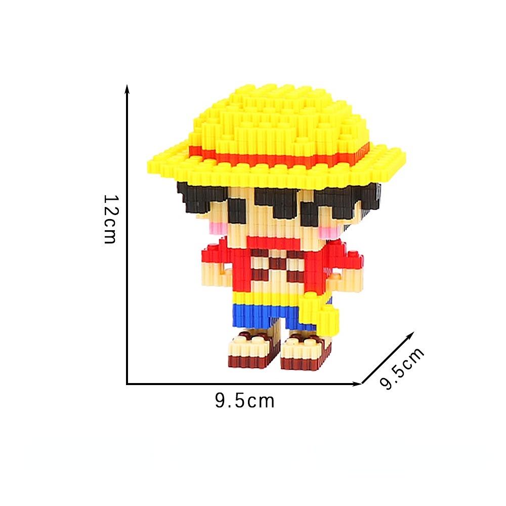 Bloques mágicos pirata mono D Luffy Chopper Zoro Portgas · D · Ace Micro diamante ladrillo para Juguetes de bloques de construcción