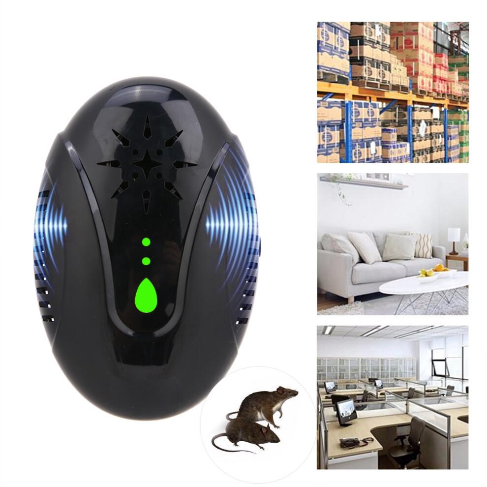 Household Ultrasonic Electronic Insect Repeller Rat Repellent (US 110-240V)(Black)