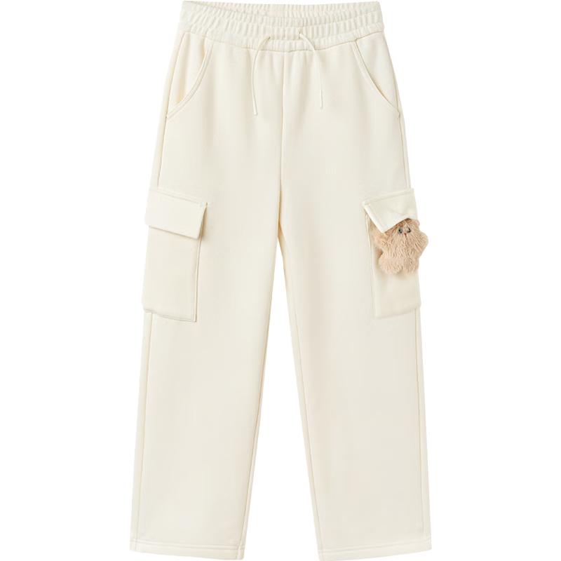 Balabala Girls  Naipupu Cartoon Fleece-lined Cargo Pants 110