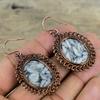 Pinolith Jasper Earring Electroformed Copper Earrings Original Gemstone Jewelry Latest Design Earring Handmade Copper Jewelry Gifts For Wife