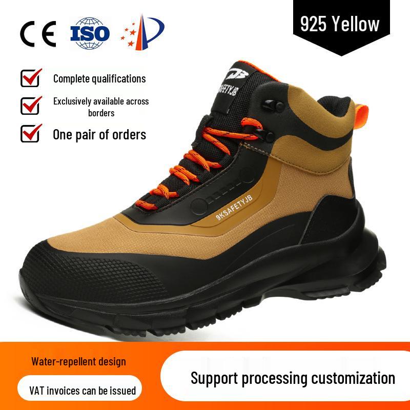 High-Top Steel Toe Safety Shoes - Anti-Smash, Anti-Puncture, Non-Slip, Wear-Resistant, Comfortable for Autumn and Winter