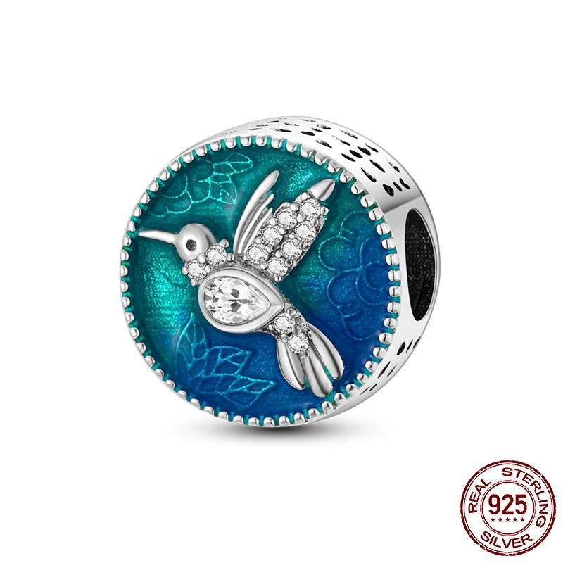 Copper Butterfly Ladybug Cactus Lucky Four Leaf Clover Dangle Charm Beads Fit Charm Bracelet Original Jewelry