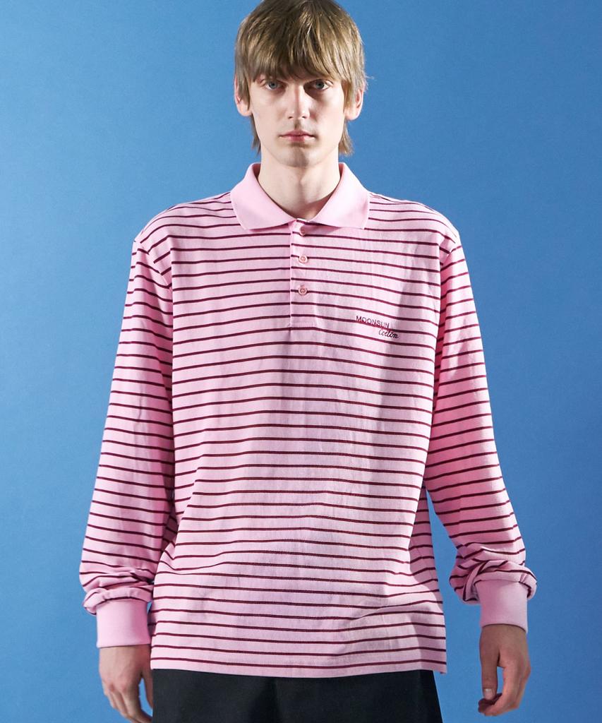 MOONSUN Mj S2 01 M.C Unisex, Stripe Pk Shirt / Pink