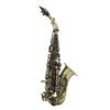 Vintage Style Bb Soprano Saxophone Sax Brass Material Woodwind Instrument with Carry Case Gloves Cleaning Cloth Brush