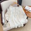Dimanaf 2025 Nové Letní Základní Tričko Dámské Krajkové O-výstřih Halenka Topy Trička Ležérní Volné Bílé Krátké Trička