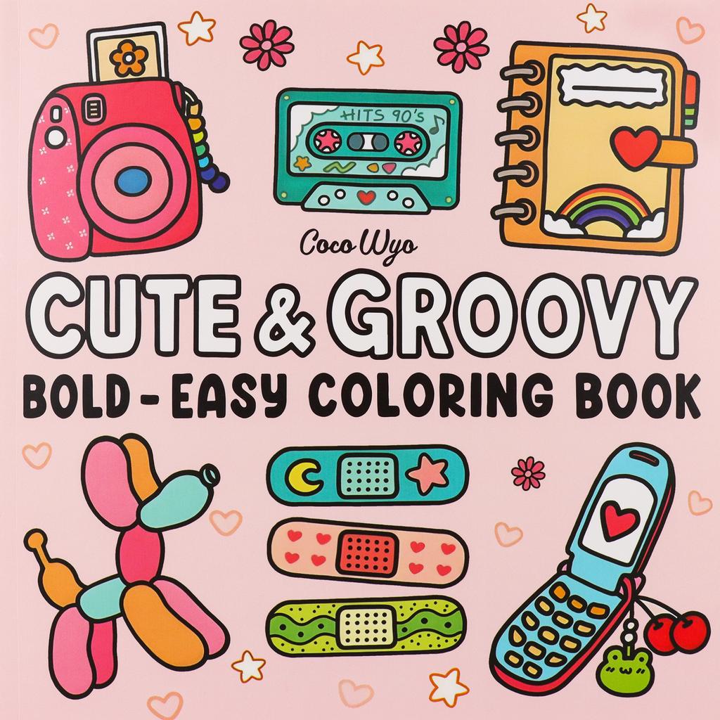Stress Relief Adult Coloring Book Cute Objects Coloring Book for Relaxation and Leisure Activities Suitable for Gift Giving
