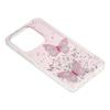For Xiaomi Redmi Note 14 4G (163.25x76.55x8.16mm) TPU Case WANLONFENG AW Series PVC Butterfly Epoxy Phone Cover with HD Film