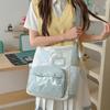 School bag cute and sweet pain bag for middle school students, high aesthetic value color-blocking Japanese niche design for girls' shoulder bag