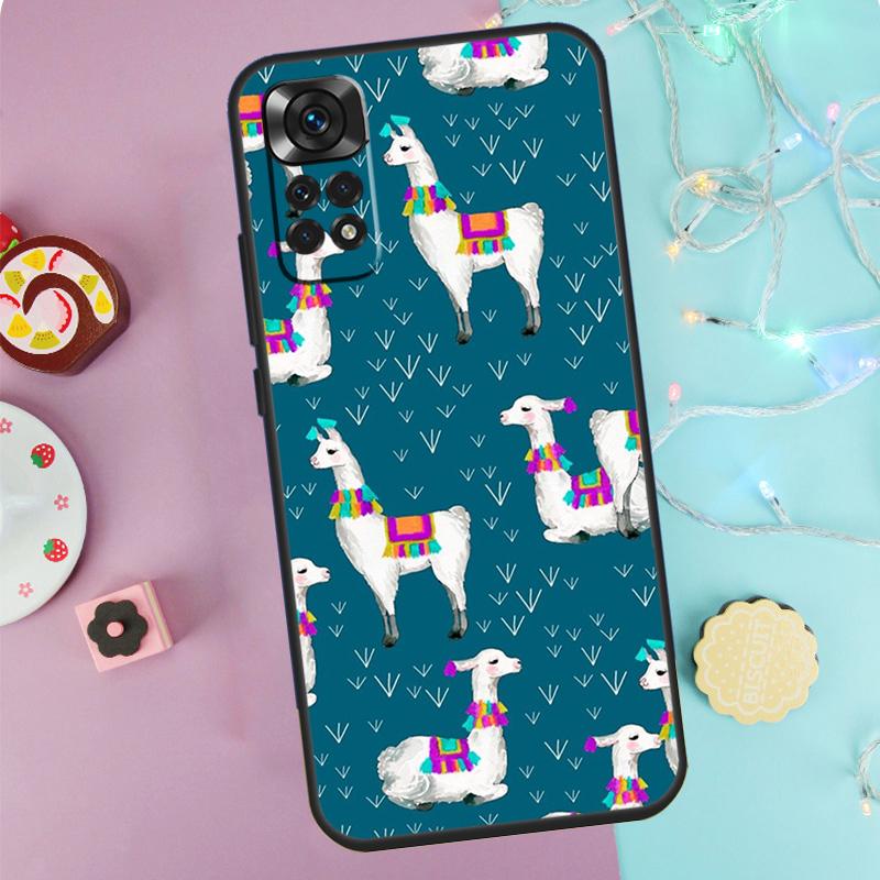 Cartoon Alpaca Llama Case For Xiaomi Redmi Note 9 10 11 12 13 14 Pro 9S 10S 11S 12S Redmi 14C 10C 12C 13C Cover