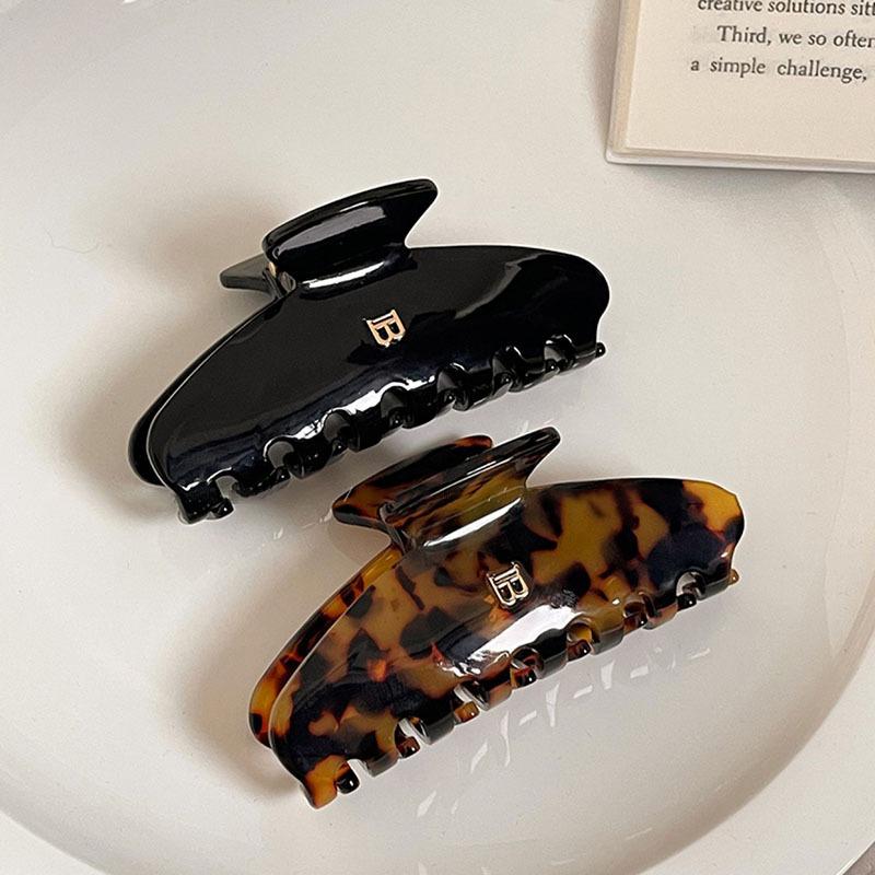 2025 New Letter B Acetate Hair Claw Clips Fashion Large Ponytail Hair Clip Shark Clip Clamps Barrettes Women Hair Accessories