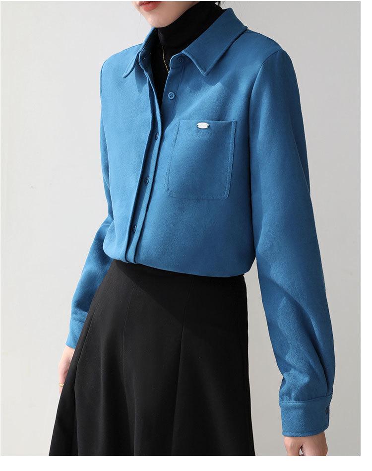 Women's Non-Iron Brushed Flannel Polo Shirt - Autumn/Winter 2025 Collection: Versatile Long Sleeve Base Layer