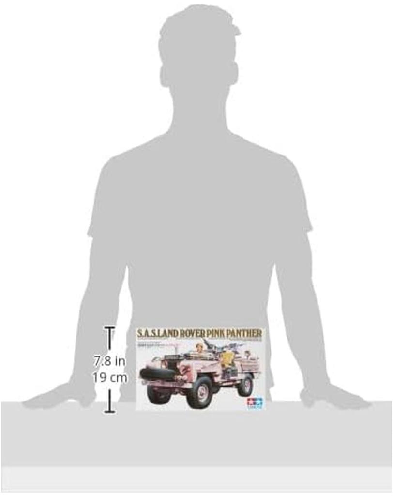 Tamiya 1/35 Military Miniature Series No. 76 British Army S.A.S. Land Rover Pink Panther Plastic Model 35076