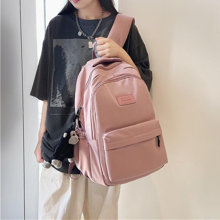 Women Casual Backpack Large Capacity School Bag Lightweight Nylon Travel Backpack Multi Pocket College Bookbag Daypack
