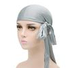 Unisex Adult Satin Long Tail Doo Rag Durag Bandanas Cap Pirate Hat Turban Men Hip Hop Headband Biker Headwrap Women Headwear