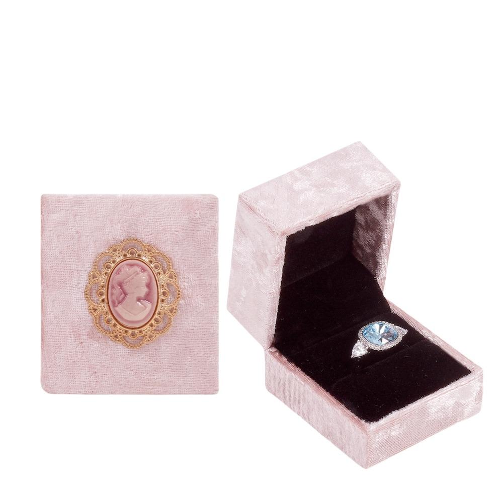 

Rhinestone Rings Bearer Box Vintage Necklace Bracelet Case Jewelry Display Holder Jewelry Storage Ring Box