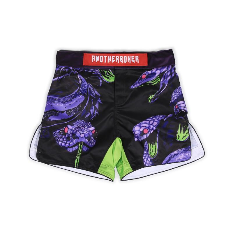 ANOTHERBOXER Snake Print MMA Shorts UFC Training Boxing Muay Thai Fight Sports Athletic Workout Gear