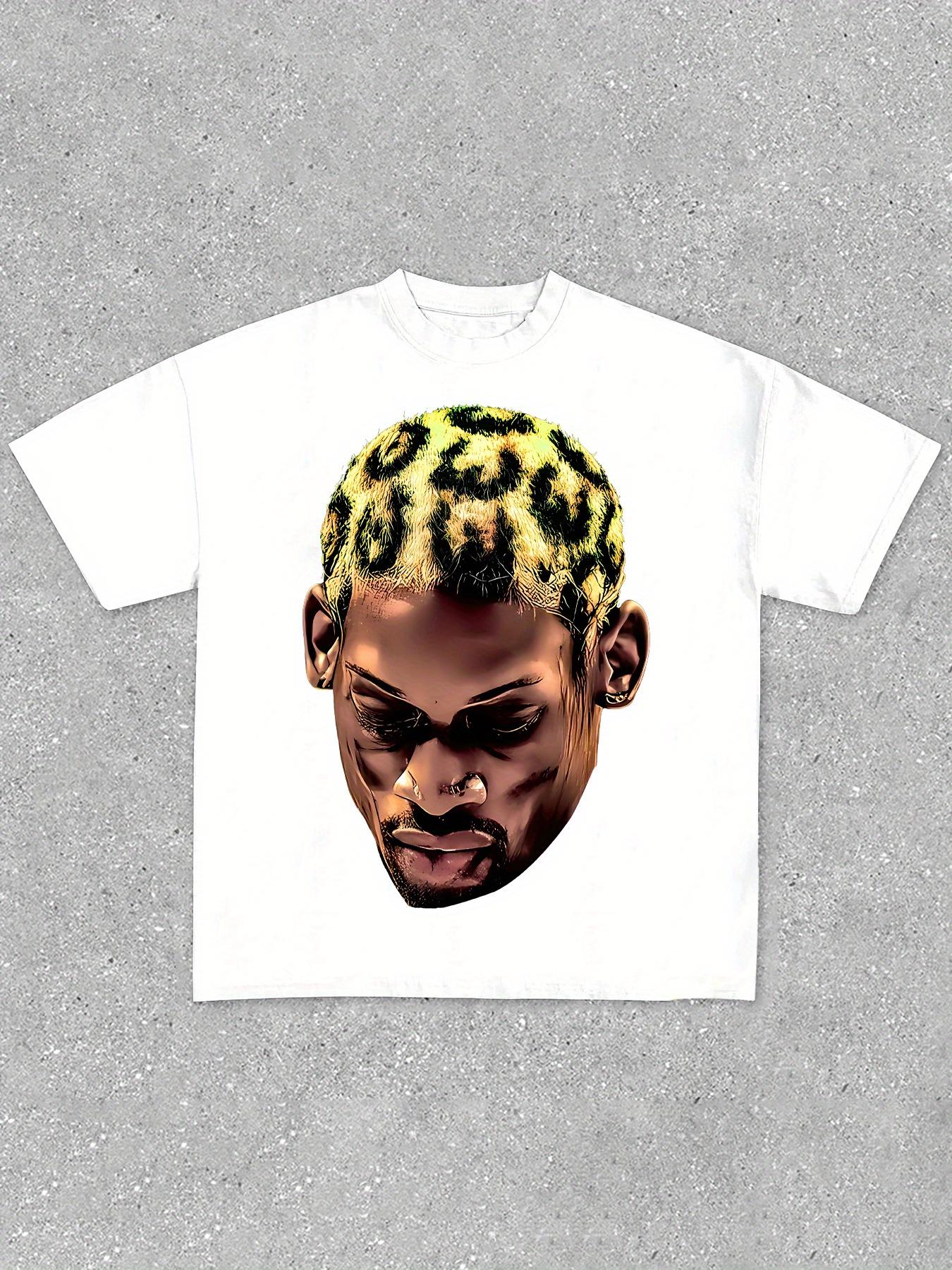 

Винтажная футболка с принтом баскетболиста, уличный стиль, хип-хоп стили, футболка с круглым вырезом для мужчин и женщин, летняя, повседневная, свободного кроя 4XL