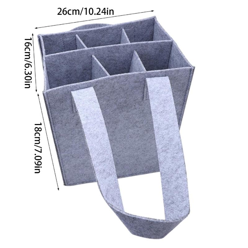 Flaskbärare för vin Filtbärare för vinflaskor Väska Filtpåsar för vin Bärbar skyddsväska för resor och fester