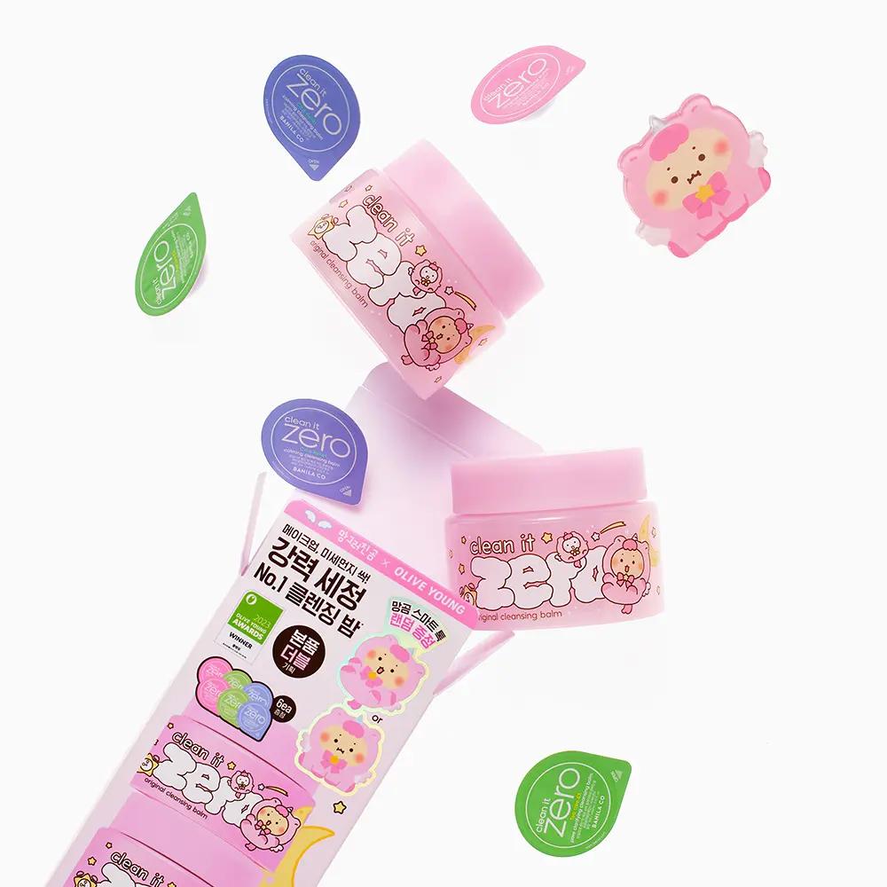 BANILA CO Clean It Zero Reinigungsbalsam Original Doppel-Spezial-Set MangGom Kollaboration (100ml × 2 + 3ml × 6 + MangGom Smart Tok)