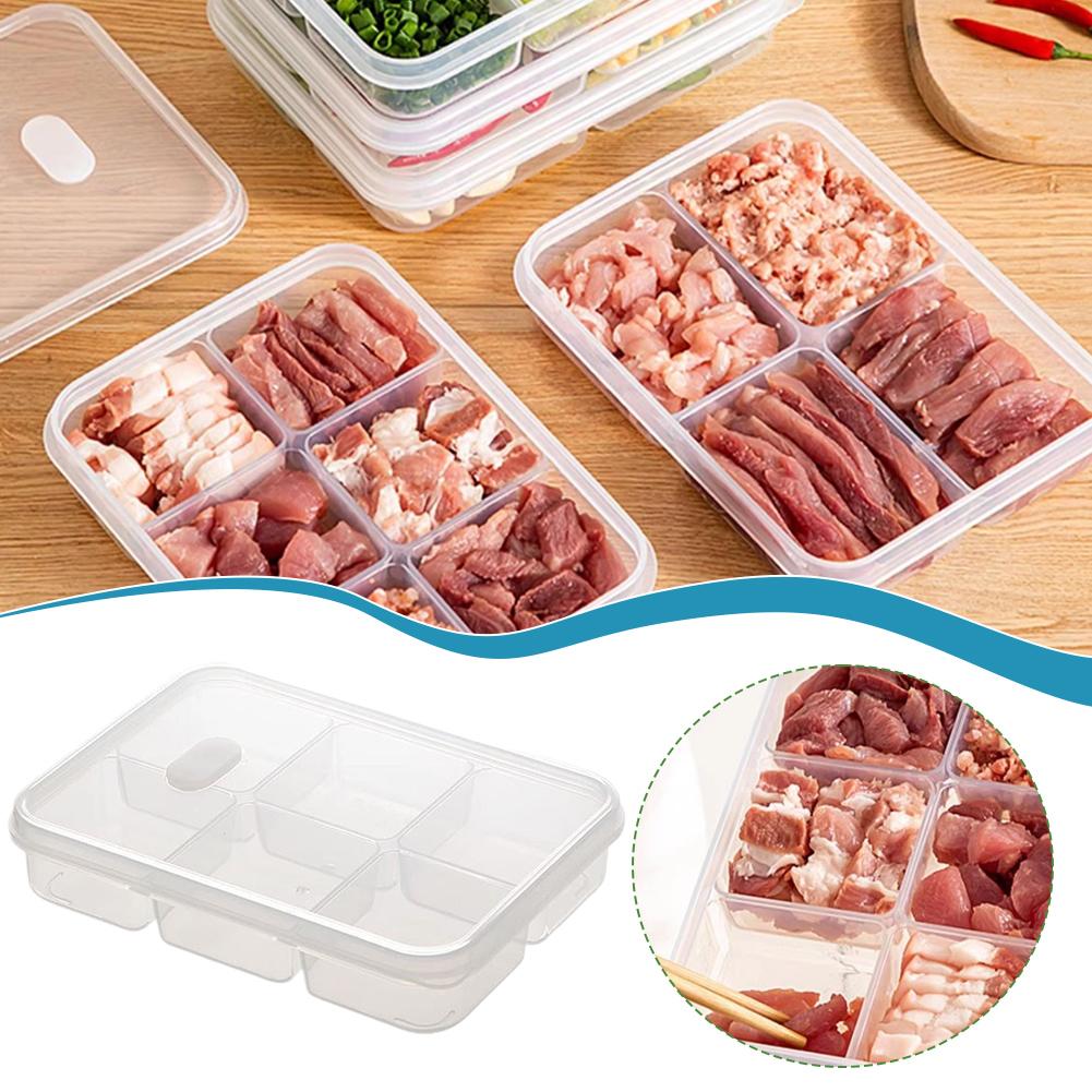 1/2 Stück Kühlschrankfachbox Große Kapazität Aufbewahrungsbox Fleischfach Lebensmittel Unterverpackt Küchenwerkzeuge Neu