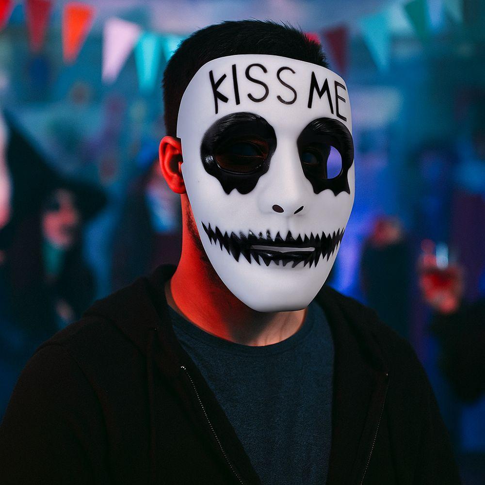 Full Face Hip Hop Mask Hand-painted Masquerade Mask Cyberpunk Street Dance Mask  Kids Adult