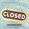 Wooden Double Sided Door Sign Rope Hanging Business Open Sign for Store Door Hanging Tag  Bar Use