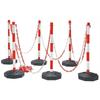 Plastic Warning Post Chain for Construction Site Fence with Isolation Barrier and Caution Tape